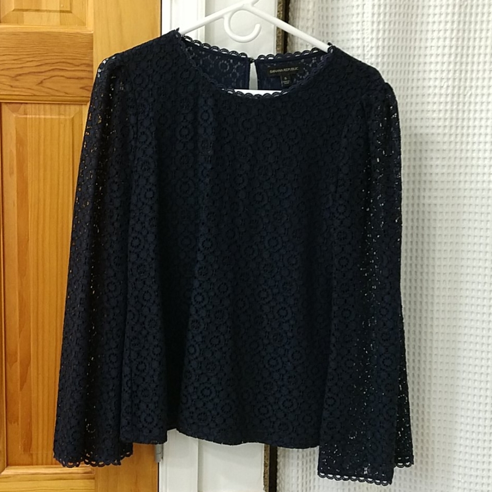 Navy banana republic dress top